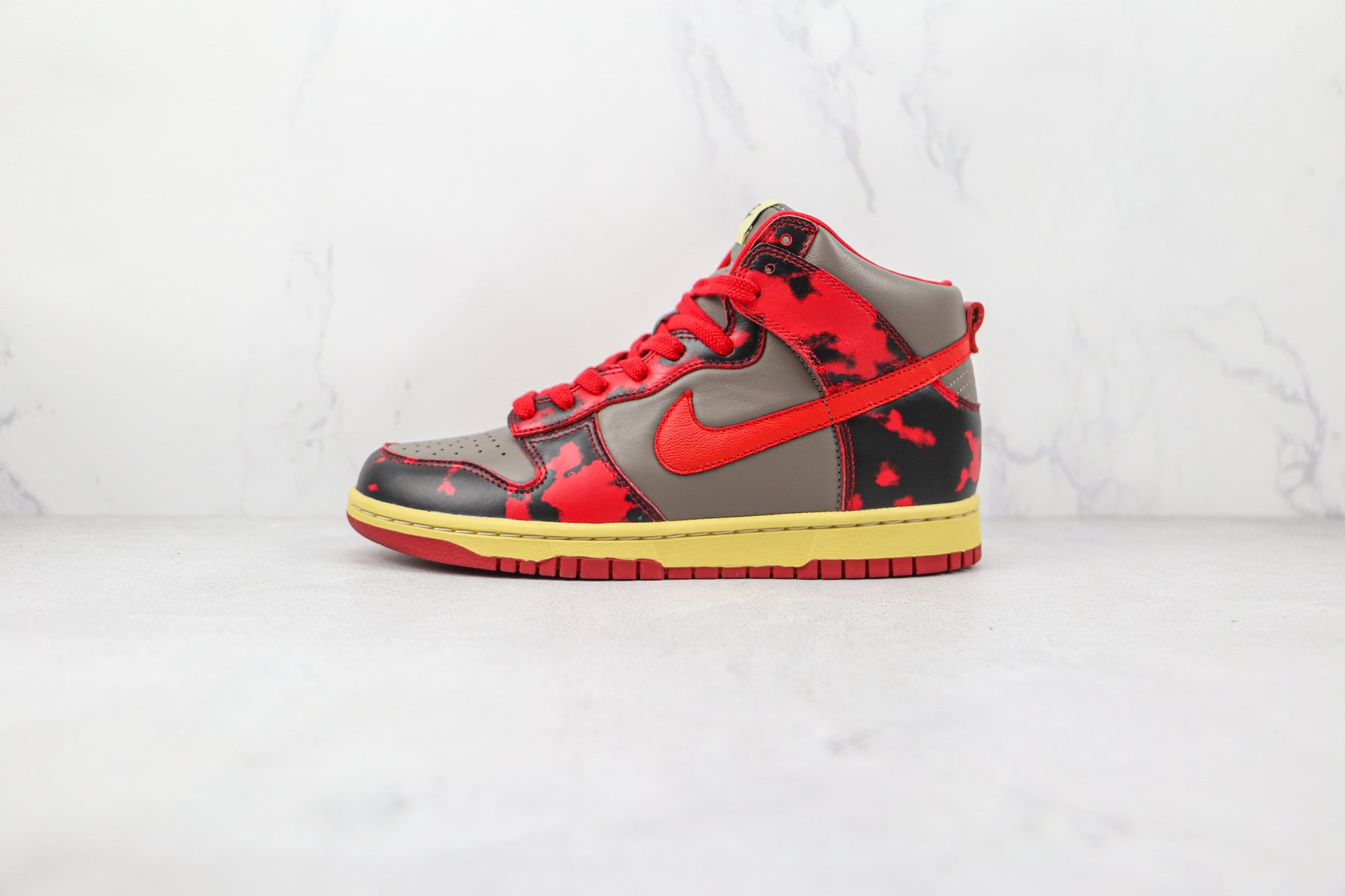 Nike Dunk High Red Acid Wash