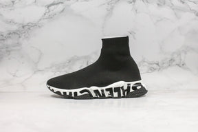 Balenciaga Speed Graffiti Trainer Black White