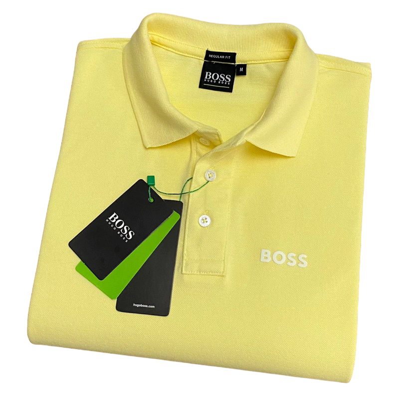 CAMISETA POLO MASCULINA HBOSS MONOCROMÁTICA